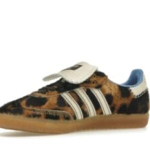 Adidas Animal Print Sneakers with Blue Detail